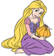 Rapunzel holding a lantern