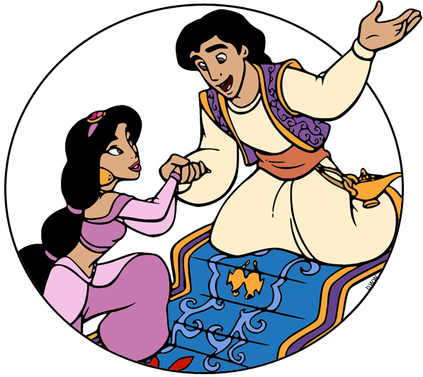 Aladdin and Jasmine Clip Art 2 Disney Clip Art Galore
