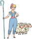 Bo Peep with her sheep