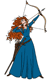 Merida drawing her bow