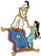 Prince Ali, Jasmine on magic carpet