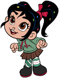 Vanellope smiling with bright eyes