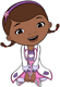 Doc McStuffins sitting cross-legged