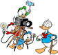 Huey, Dewey, Louie taking Donald's picture