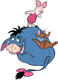 Piglet, Roo sliding down Eeyore's back