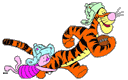 Piglet, Tigger playing football