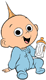 Baby Jack Jack with bottle