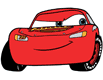 Lightning McQueen looking sly