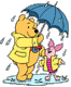 Pooh, Piglet in the rain
