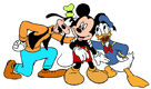 Mickey, Goofy, Donald