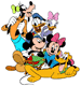 Mickey, Minnie, Goofy, Donald, Daisy, Pluto