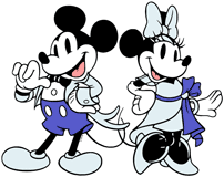 Mickey and Minnie Mouse