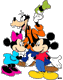Mickey, Minnie, Goofy