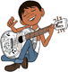 Miguel playing guitar