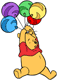 Winnie the Pooh, balloons