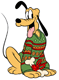 Pluto wearing sweater