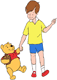 Winnie the Pooh, Christopher Robin walking together