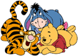 Pooh, Eeyore, Tigger