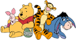 Pooh, Eeyore, Tigger, Piglet