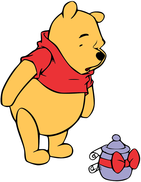 transparent images of Disney's Winnie the Pooh floating on a balloon, ...
