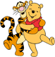 Winnie the Pooh & Tigger hugging