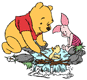 Pooh, Piglet, duckling