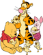 Pooh, Piglet, Tigger, chicks