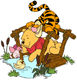 Pooh, Piglet, Tigger, duckling