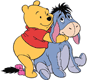 Pooh hugging Eeyore