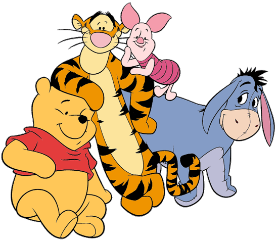 Winnie the Pooh, Piglet, Tigger and Eeyore Clip Art 2.