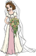 Rapunzel the bride in wedding dress