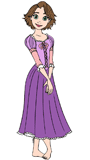 Rapunzel with brown hair