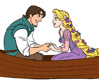 Rapunzel, Flynn in boat