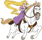 Rapunzel riding Maximus