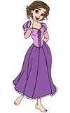 Rapunzel with brown hair