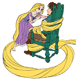 Rapunzel, Flynn tied to chair