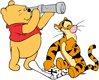 Winnie the Pooh & Tigger looking for treasure from a map