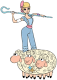 Bo Peep with her sheep