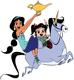 Jasmine, Vanellope riding a unicorn