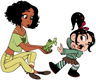 Tiana, Naveen, Vanellope