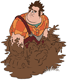 Wreck-It Ralph in mud