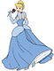Cinderella holding a rose