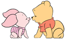 Baby Pooh, Piglet staring