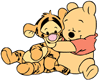 Baby Pooh, Tigger hugging