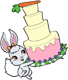 Berry carrying carrot cake
