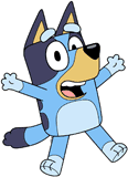 Bluey cheering