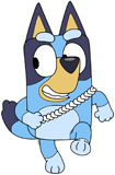 Bluey on an Easter egg hunt