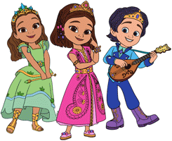 Prince Zane with Princesses Camila and Layla