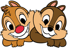 Chip and Dale faces side by side