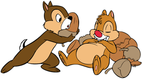 Chip finding Dale has eaten all their acorns